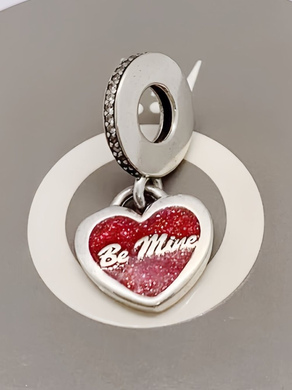 Pandora Red Heart Be Mine Exclusive Dangle Charm Pendant, S925 Sterling Silver